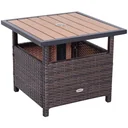 Polyrattan Beistelltisch Gartentisch für Sonnenschirm
