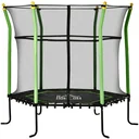 Trampolin für Kinder mit Sicherheitsnetz Stahl grün 163,5H cm bis zu 60 kg