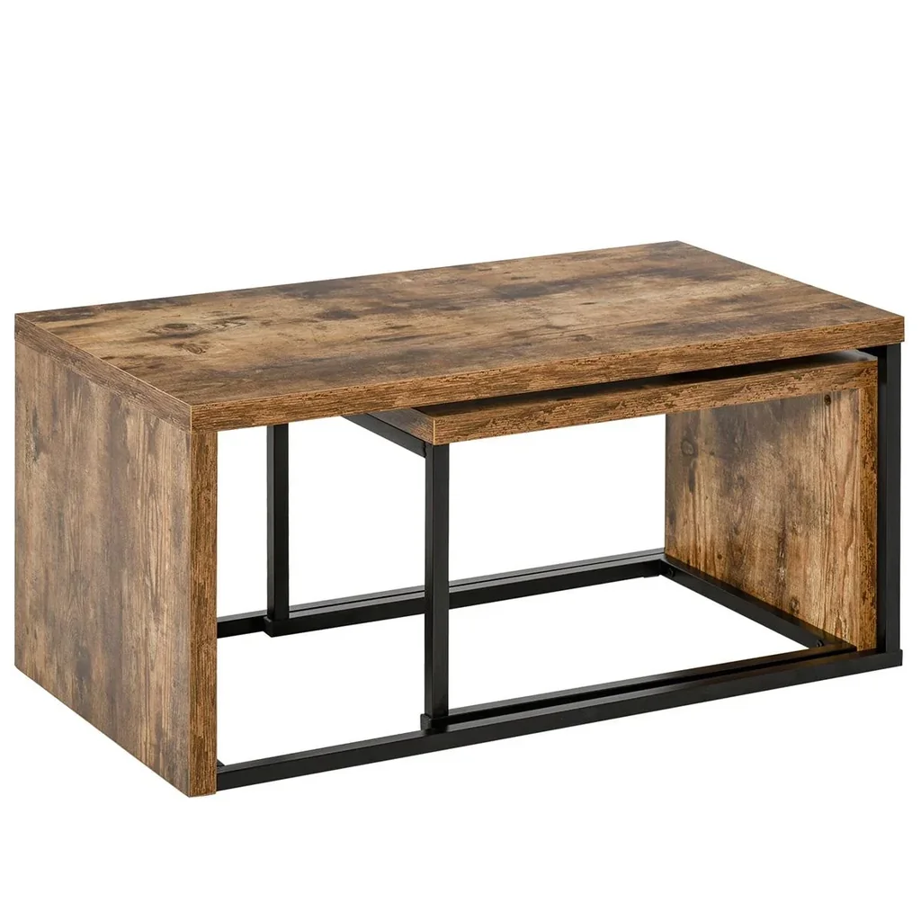 2er-Set Couchtisch Satztisch Sofatisch Beistelltisch Kaffeetisch verschiedene Formen multifunktional elegant schlicht Me