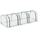 Folientunnel mit 3 Türen transparent/dunkelgrün
