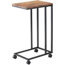 Beistelltisch - auf Rädern - Industrial - 70 x 40 x 30 cm - Schwarz/Braun