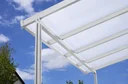 Terrassendach Premium, weiß, 4102 x 4060 mm - Klima blue