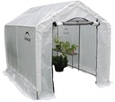 Gewächshaus 4,32 m² Weiß, 180×240 cm – Foliengewächshaus mit Aufrolltür & Lüftung, wetterfest