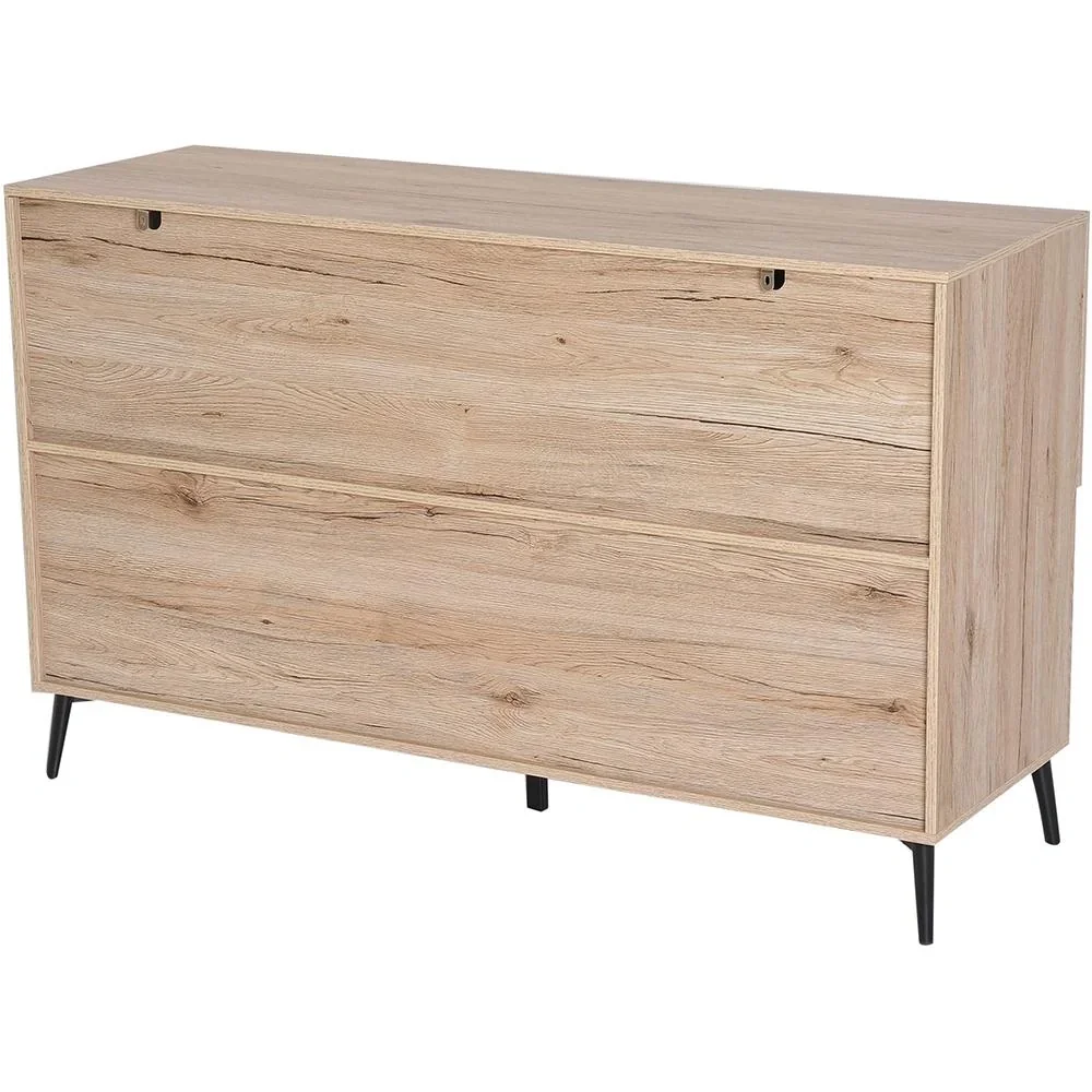 Kommode Sideboard Aufbewahrungsschrank 8 Fächer Eiche