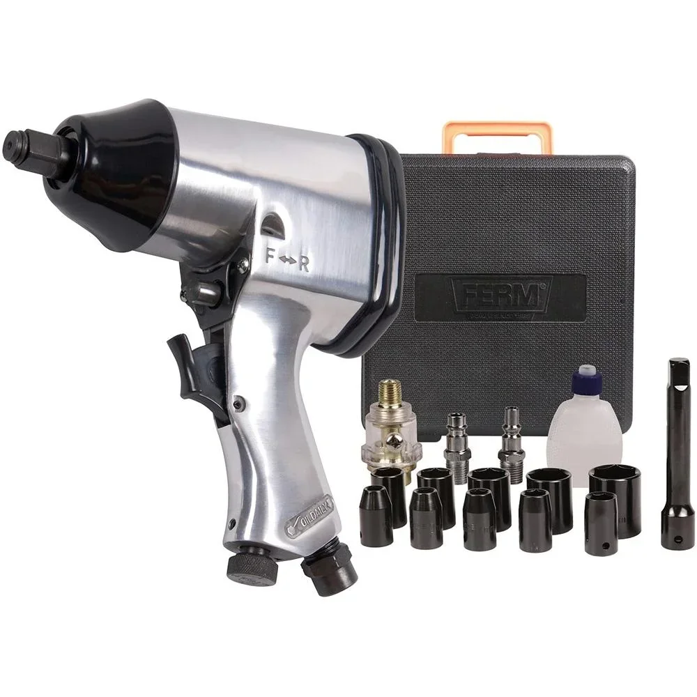 ATM1043 Druckluft-Schlagschrauber - 6.3 bar - 320 Nm - DIN und Orion Stecktülle - Inkl. Zubehör und Aufbewahrungskoffer