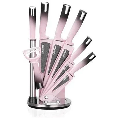 Küchenmesser-Set -mit Standard- 8-teilig - Rosa
