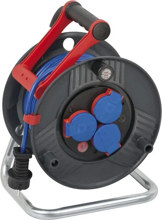Kabeltrommel Garant IP44, Durchmesser 240mm, 25m blaues Bremaxx Kabel