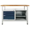 Werkbank "Premium" 3 Schubladen, 1 Regal, L1200xB600xH840mm