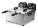 Doppel-Fritteuse Edelstahl, 2 x 3 Liter