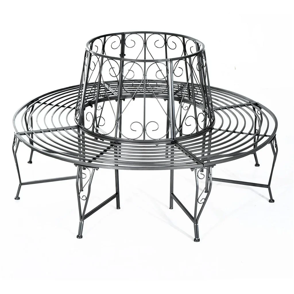 Baumbank Rundbank 360° Metall Ø160cm