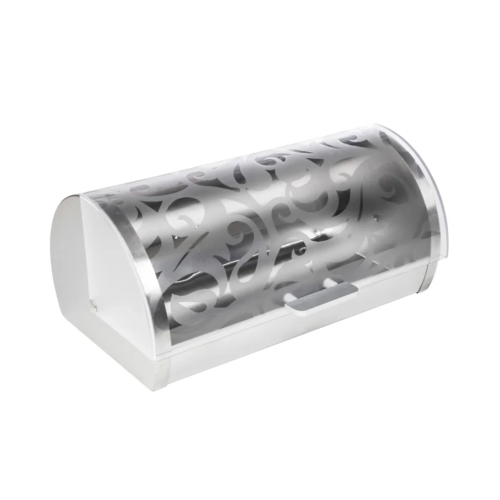 Brotkasten "Ranke" - Edelstahl mit Schiebedeckel 36 x 22 x 16,5 cm hoch