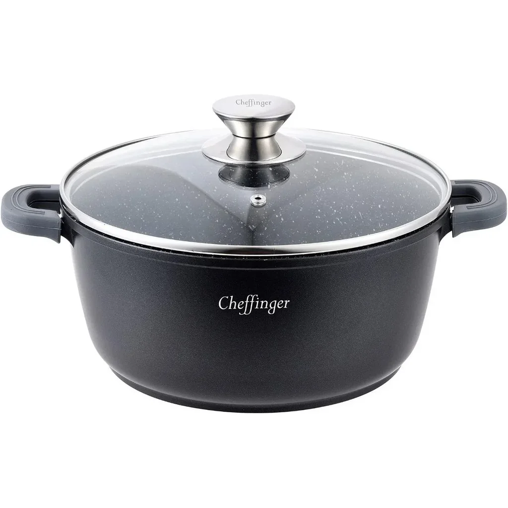 Cheffinger Kochtopf / Tiefer Topf mit Deckel - 24cm