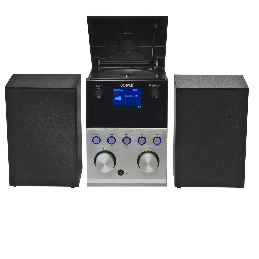 DAB+ und UKW Micro-Stereoanlage mit Bluetooth, USB Ladebüchse und USB MP3 Wiedergabe