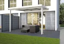 Terrassendach Premium, weiß, 3094 x 3060 mm - Polycarbonat Stegplatten 16 mm, opal