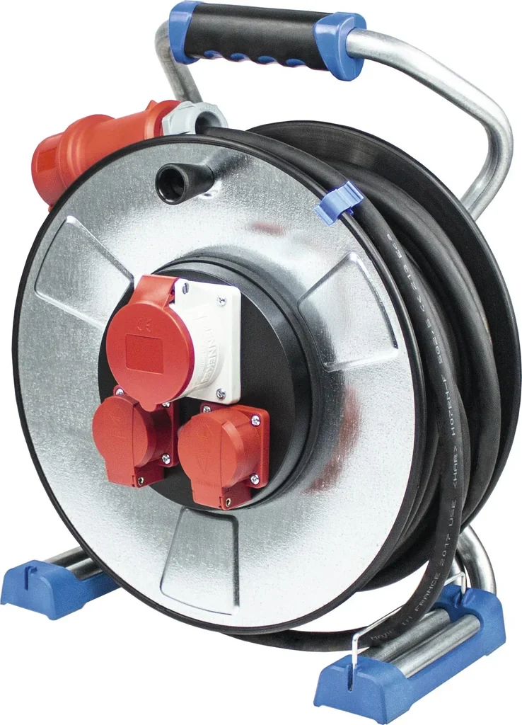 CEE-Kabeltrommel IronCoat Xperts 320mmØ 25m H07RN-F 5G2,5, 400V/16A, IP44