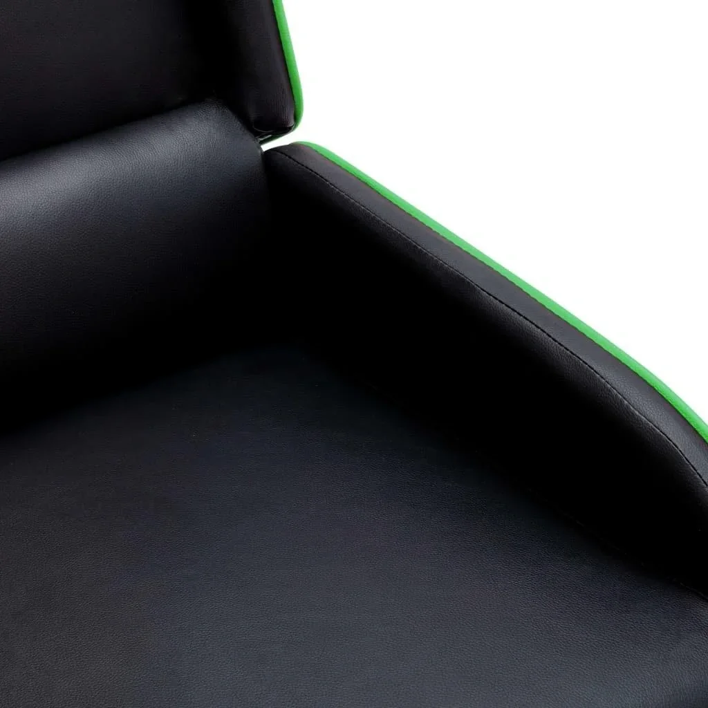 Massagesessel verstellbar Kunstleder schwarz und grün