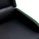 Massagesessel verstellbar Kunstleder schwarz und grün