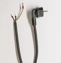 Kabel H07RN-F3G 1,5mm², L=3 m, mit Winkelstecker, konfektioniert.
