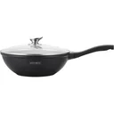 Marmorbeschichtung Wok-Pfanne - schwarz - 28 cm