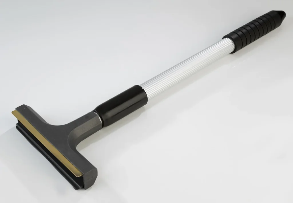 Eisschaber Teleskop mit Messingklinge und Wischlippe