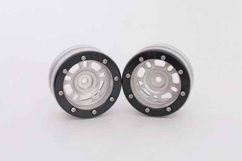 Beadlock Wheels PT- Distractor Silber/Schwarz 1.9 (2 St.)