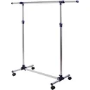 Garderobenständer Edelstahl Kleiderständer rollbar Breite und Höhe verstellbar