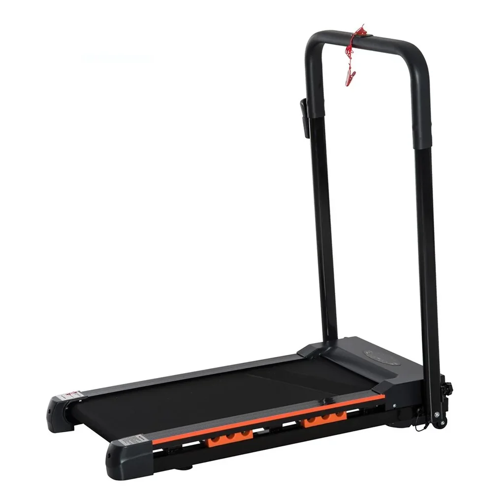 Elektrisches Laufband mit LCD Display, Faltbares Fitnessgerät, 1-6 Km/h, Stahl, Schwarz, 54 x 101 x 105 cm