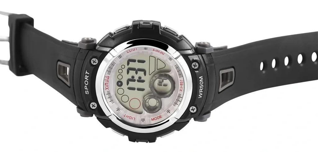 Multifunktions-Armbanduhr mit LCD Anzeige und Quarzwerk