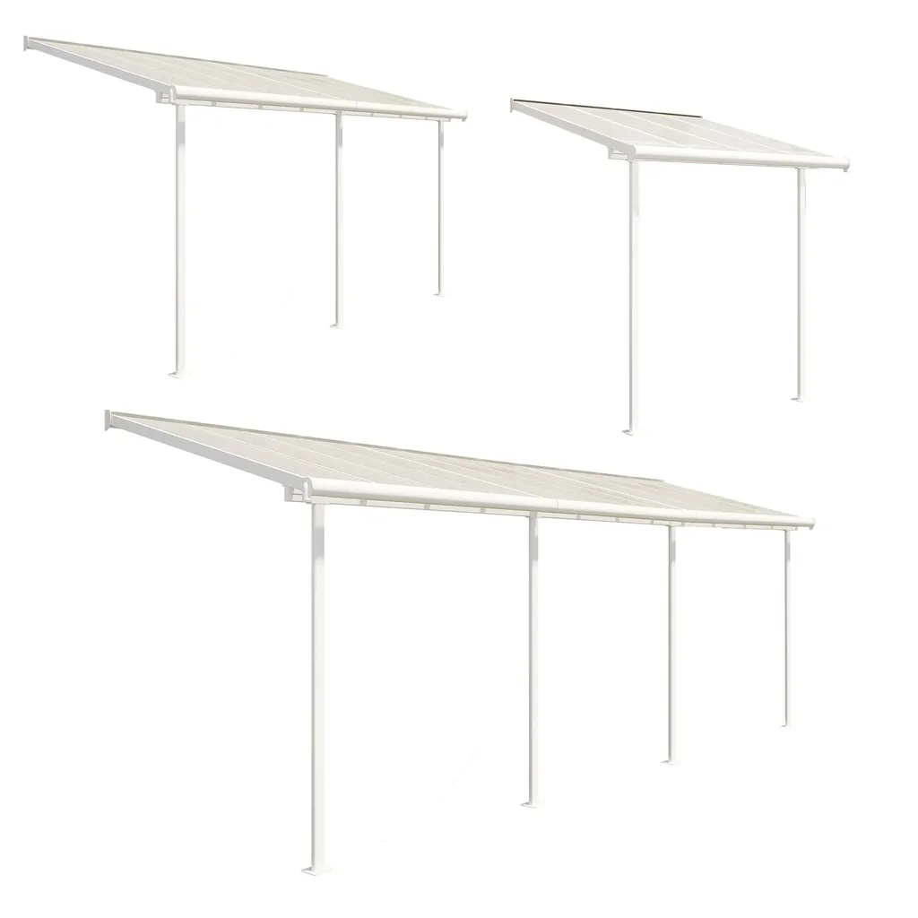 Terrassendach Sierra 230 x 670 cm weiß