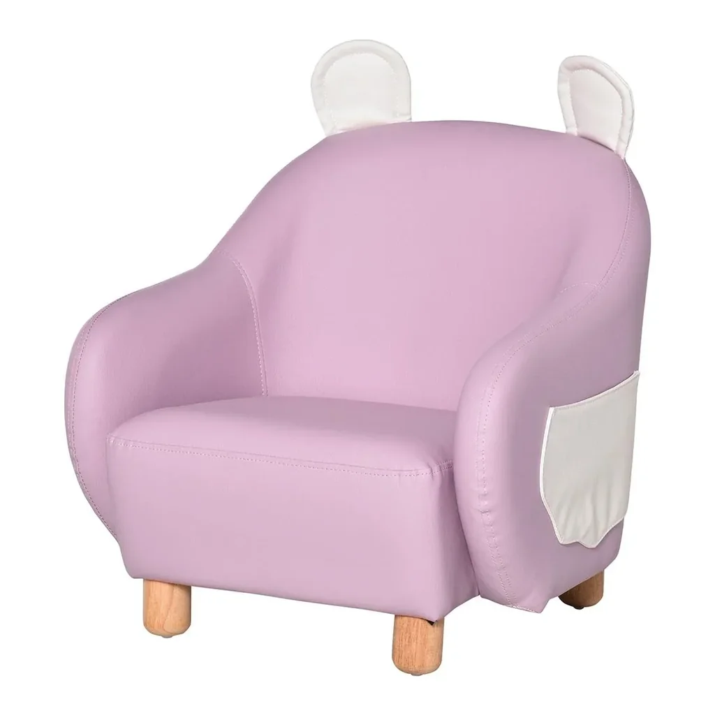 Kindersessel Kindersofa Kindercouch Stuhl Liegesofa mit niedlicher Tierform wasserdicht für 3-6 Jahre Kinder Rosa 50x53,