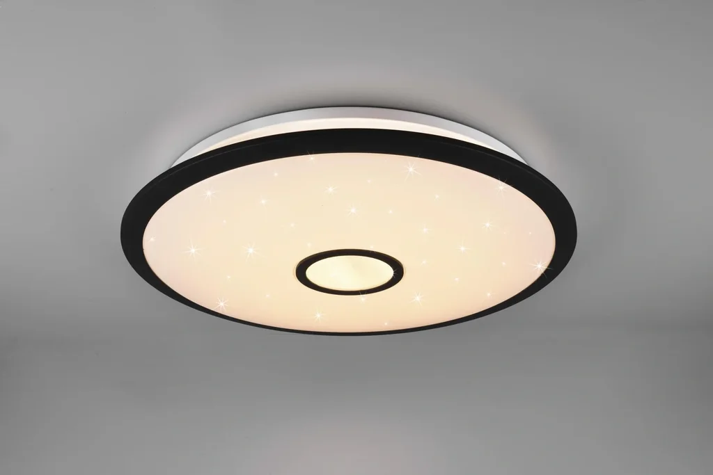 LED-Deckenleuchte OKINAWA, 50 W, 5000 lm, dimmbar inklusive Fernbedienung, Farbe schwarz