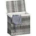 Wäschekorb platzsparend zusammenklappbar braun