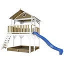 Simba Spielturm Braun/Weiß - Blaue Rutsche