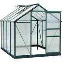Gewächshaus mit Polycarbonat-Schale und Oberlicht, 190 x 252 x 201 cm
