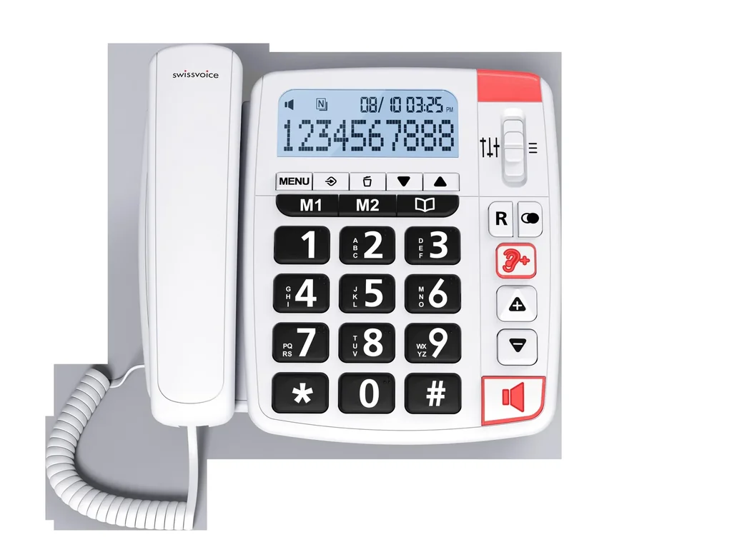 Großtastentelefon Swissvoice Xtra 1150 mit Display und Direktwahltasten, schnurgebunden