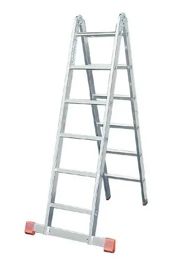 Gelenk Doppelleiter Alu 2 X 6 Sprossenleiter