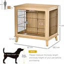 Hundekäfig aus Holz mit Tischoberfläche erhöhtes Design Hundebox für mittelgroße Hunde innen Zuhause Tierkäfig Haustier