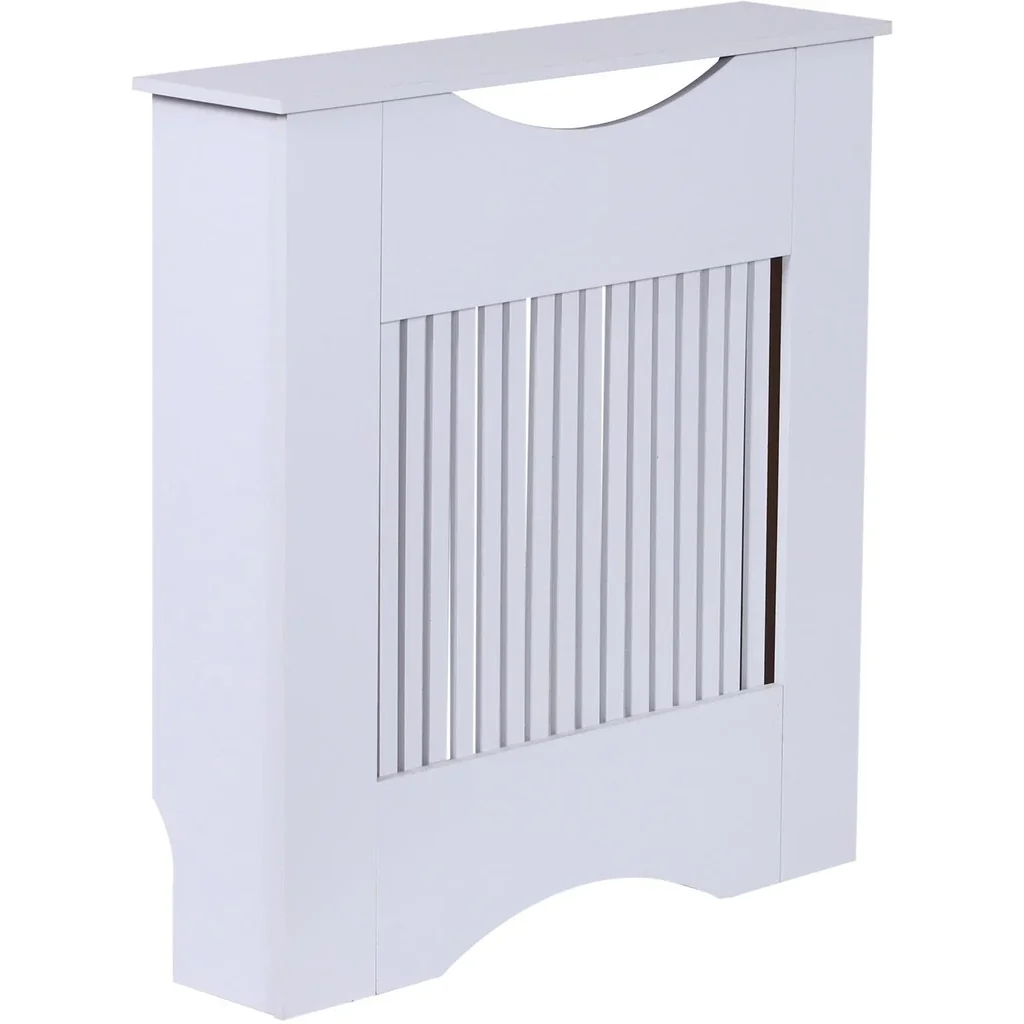 Heizkörperverkleidung Abdeckung Heizungsabdeckung MDF Weiß 78 x 19 x 80,5 cm