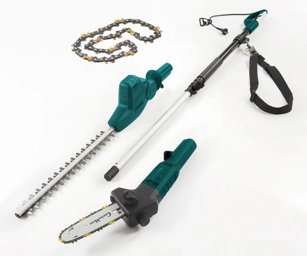 3 in 1 Elektrisches Multi-Tool "GM EMT 500/7" mit Teleskopstiel und Tragegurt + Sägekette Titan 3/8" LP 1,3-36