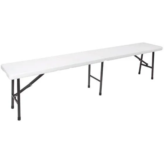 Klappbare Bank - Klappbare Bank - 180 x 25 x 43 cm - Weiß
