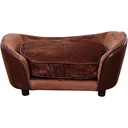 Hundematte Hundebett Hundesofa mit Kissen Rückentasche Kaffeebraun