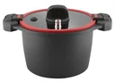 Energiespartopf 6 Liter - Aluguss Kochtopf mit Druckausgleich-Deckel zum Sofort-Öffnen