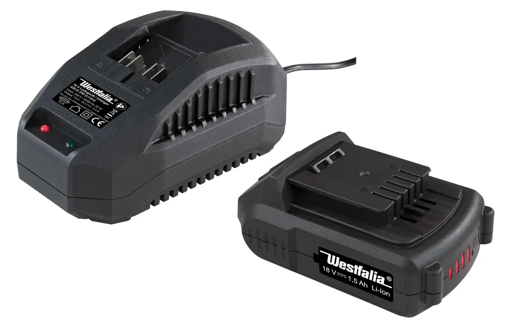 Starter Set 18 Volt Li-Ionen Familie: 1 x Akku 1,5 Ah + 1 x Ladegerät