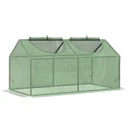 Polygewächshaus mit Fenster PE Gewächshaus Tomatenhaus Frühbeet 119 x 60 x 60 cm grün