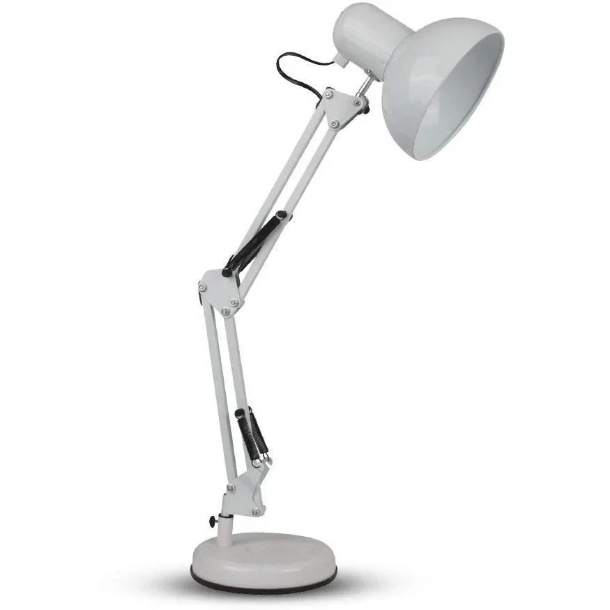 VT-7512 Schreibtischleuchte - Tischleuchte mit verstellbarem Arm - weiß - E27