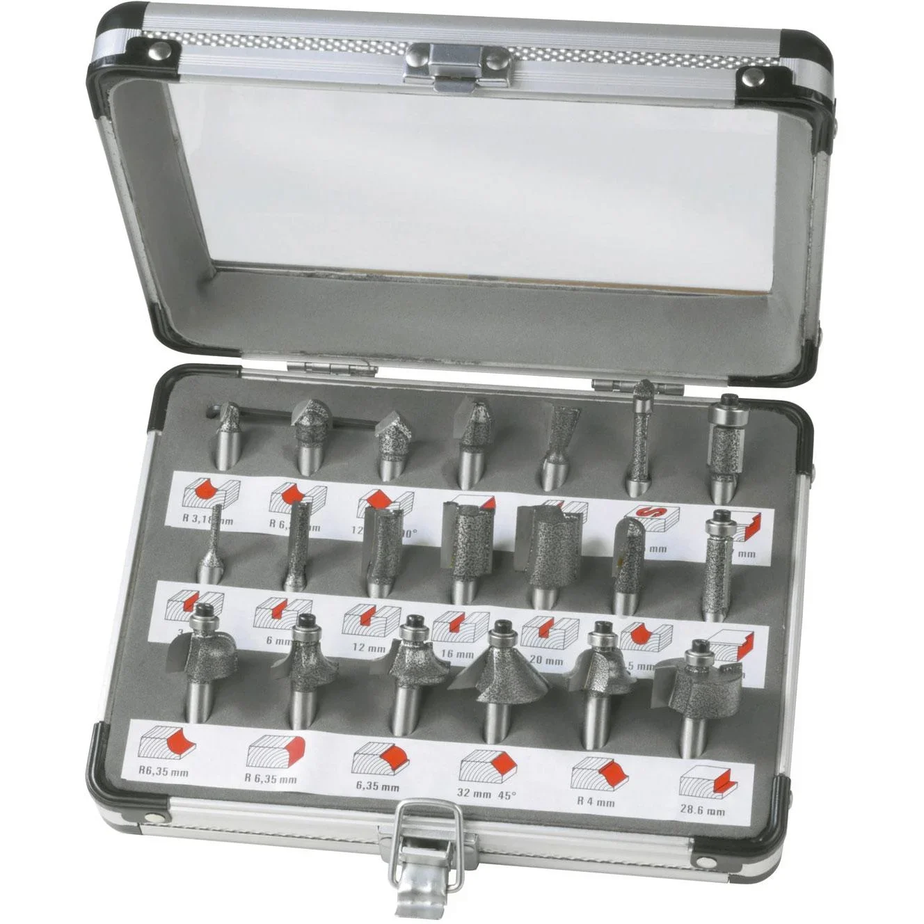 PRA1008 Oberfräsersatz, 20-Tlg.