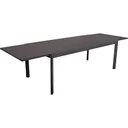 Ausziehtisch NEREA, Aluminium / Glas-Tischplatte Keramik-Optik