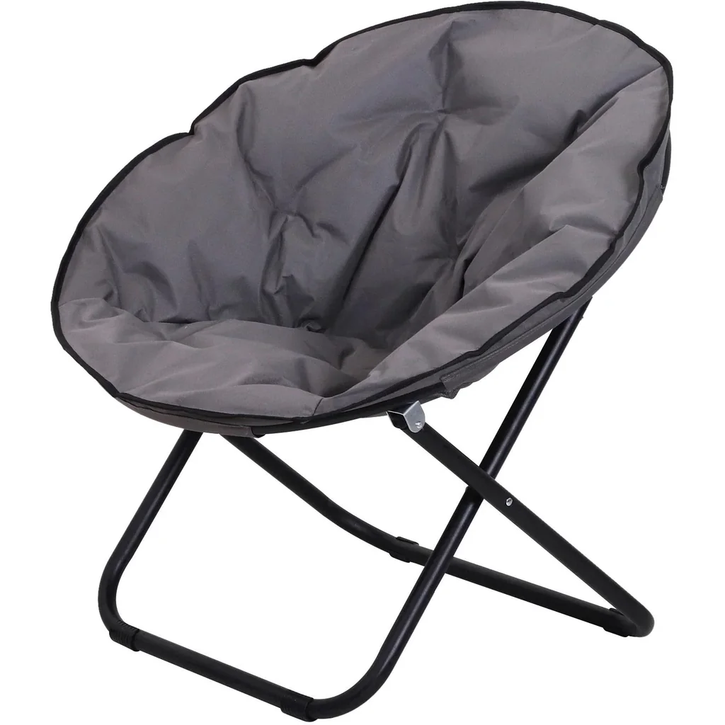 Klappstuhl Klappsessel Campingstuhl Gartenstuhl faltbar Grau 80 x 80 x 75 cm