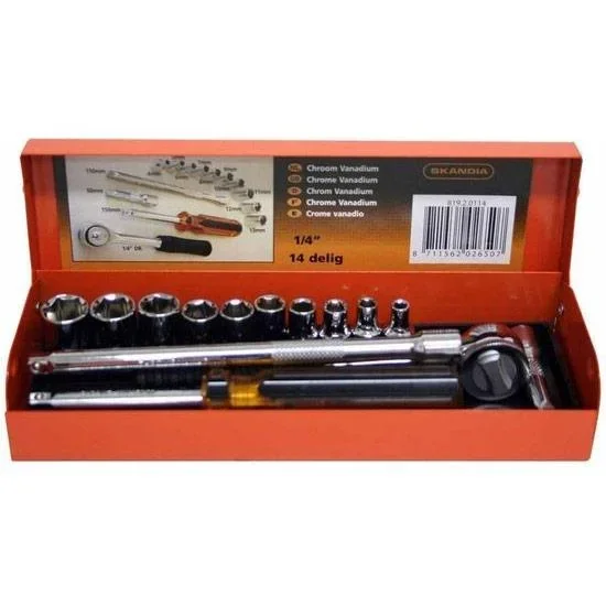 Steckschlüsselsatz 1/4'' 14-teilig