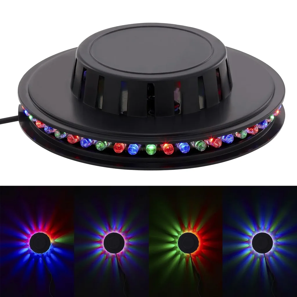 RGB-LED Lichtrad, 48 x RGB-LEDs, max. 3 Watt, Musiksensor und Farbwechsel